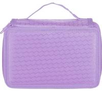 Square Four Layer 72 trous Sketch Art Dessin Boîtier du crayon Organisateur de poche de crayon de couleur pure (violet)