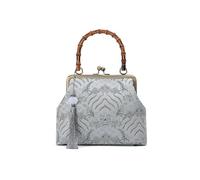 Square Handbag Banquet Clutch Chain Bag Metal Clasp Tassel
