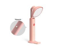 (Square Head Pink, Multicolor) Magnetic LED Desk Lamp Folding USB Rechargeable Eye-Protection Night Light with Phone Holder Design
