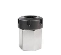 Square/Hexagon Collet Chuck Seat ER25 ER32 ER40 Hard Steel Spring For Engraving Cutting Machine Holder High Precision CNC Lathe(Hexagon,ER40)