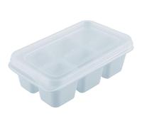 Square Ice Maker - Cube Tray, Grid Mold | Six Compartment Mold with Cover, Easy Release Pure Color Design, Small Freezer Accessory for Cocktail, Whiskey, Drinks, Kitchen, Holiday Gatherings,