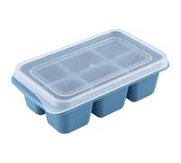 Square Ice Maker - Cube Tray, Grid Mold | Six Compartment Mold with Cover, Easy Release Pure Color Design, Small Freezer Accessory for Cocktail, Whiskey, Drinks, Kitchen, Holiday Gatherings,