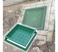 Square Inspect Cover E - Couvercle en résine 80 x 80 cm pour un entretien facile dans les cours par écoles - Design dissimulé avec trou de drainage pour une meilleure durabilité et fonctionnalité