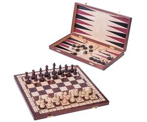 Square - Jeu Senator - 3-1 - Echecs + Dames + Backgammon - 40 x 40 cm