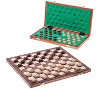 Square - Jeux Dames en Bois - Damier 100 Cases - 40 x 40cm
