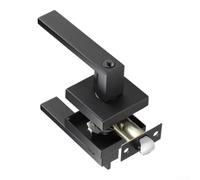 Square Lever Door Lock Alloy Interior Handle with Keys(Zinc Gold(with Key)) | Square minimalist design, aluminum or zinc alloy, fits bedroom and bathroom decor, includes keys