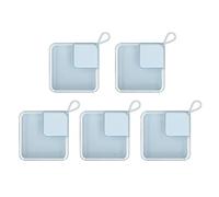 Square Makeup Sponge Boîte Transparente Portable Hanging Cosmetic Sponge Case Bleu pour Fille