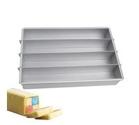 Square Mold - Aluminum Pan, Adjustable DIY Baking Pan with Divider Inserts, Multi-Functional Mousse and Mold, Durable Non-Stick Design for Brownies, Bite Cakes, Dessert Recip