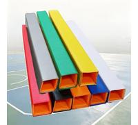 Square Post Safe Cush - Tapis de poteau de basket-ball - Protecteur de colonne d'extérieur durable pour salle de sport et porche | Gris H 1,5 m - 21,6 x 21,6 cm - Équipement de sécurité sportif