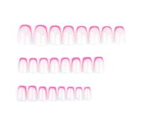 Square Press On Nails Designs Fake Glues Artificial Acrylique 12 Taille 24pcs Stick For Womens Design Faux Nail
