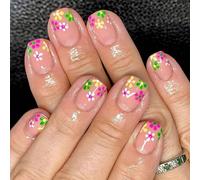 Square Press On Nails Designs Faux Nails Stick On 12 Tailles 24 PC