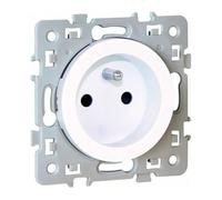 Prise - EUR'OHM - Square - 2P+T - Blanc - Intérieur - Prêt à poser