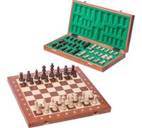 Square-Pro Echecs En Bois No 4-Acajou-Échiquier & Pièces D'échecs Staunton 4