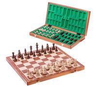 Square - Professionnel Échecs en Bois Tournoi N° 6 - Acajou - Échiquier & Pièces d'échecs lestées Staunton 6
