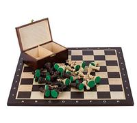 Square - Pro Set de Jeu d'échecs no 6 - Denmark - Échiquier - Wenge/Cendres + Pièces d'échecs - Staunton 6