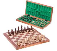Square - Pro Echecs en Bois No 5 - Acajou - Échiquier & Pièces d'échecs Staunton 5