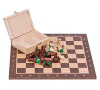 Square - Professionnel Set Tournoi Échecs n° 4 Wenge - Échiquier en Bois + Pièces d'échecs - Staunton 4