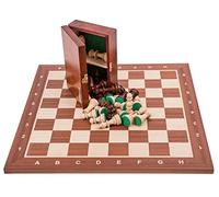 Square - Professionnel Set Tournoi Échecs No 5 Acajou + 2 x Extra Dames - Échiquier en Bois + Pièces d'échecs - Staunton 5