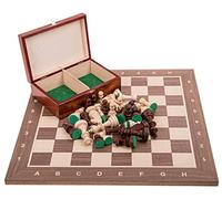 Square - Professionnel Set Tournoi Échecs No 5 Noyer + 2 x Extra Dames - Échiquier en Bois + Pièces d'échecs - Staunton 5