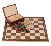 Square - Professionnel Set Tournoi Échecs No 6 Palissandre + 2 x Extra Dames - Échiquier en Bois + Pièces d'échecs - Staunton 6