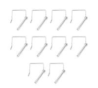 Square Pto Pin Shaft Locking Pin, 10PCS 70mm Heavy Duty Trailer Coupler Pins - Silver Galvanized Iron Quick Latching Safety Pins for Mowers, Trailers, Boats