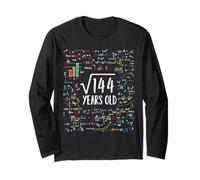 Square Root of 144 Cadeau d'anniversaire 12 Ans Manche Longue