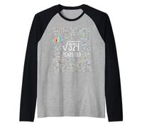 Square Root of 324 18th Birthday 18 Year Old Gifts Math Bday Manche Raglan