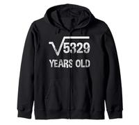 Square Root of 5329 - 73e anniversaire mathématiques 73 ans Sweat à Capuche