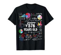 Square Root of 576 24th Birthday 24 Year Old Funny Math Nerd T-Shirt