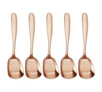 Square Spoons - Dinner Serving Spoons, Soup Dessert Spoon, 6.69x1.77 inches Kitchen Table Spoon for Household Meal, Rice Cooking Utensils | Stylish Stainless Steel, Family Dining Flatware Set