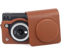 Square SQ40 PU Leather Case for Fujifilm Instax Square SQ40 Instant Camera Vintage Fuji SQ40 Case with Strap,Brown,Faux Leather