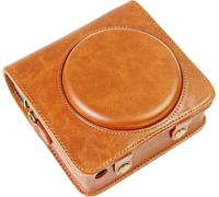 Square SQ6 Protective Case for Fujifilm Instax Square SQ6 Instant Camera,Compact PU Leather Case with Adjustable Shoulder Strap,Brown,Beauty Bag