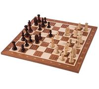 Square - Square - Professionnel Échecs en Bois | Tournoi no 5 - Europe - Jeu d'échecs - Échiquier en Bois Acajou