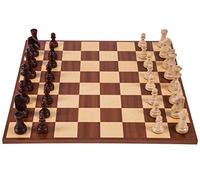 Square - Square - Professionnel Échecs en Bois | Tournoi No 6 Europe - Jeu d'échecs - Échiquier en Bois Acajou