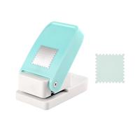 Square Stamp Puncher, Rectangle Lever Action, 5x5cm DIY Paper Cutter with Build, Postage Stamp Shaped Punch, Craft Tool with Ergonomic Handle, Scrapbooking Accessory for Card Making Journal