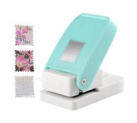 Square Stamp Puncher, Rectangle Lever Action, 5x5cm DIY Paper Cutter with Build, Postage Stamp Shaped Punch, Craft Tool with Ergonomic Handle, Scrapbooking Accessory for Card Making Journal