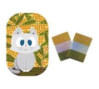 Square Stick' - Kit Carte Chat à Décorer - 300 Carrés Mousses Autocollants G