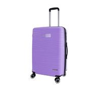 Square Valise Rigide 100% Polypropylène Ultra Resistant, souflet Extensible, Serrure Code TSA (Parme (Violet), M (mediume) 64L/76L- 66 x 42 x 27cm - 3.5kg)