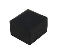 Square Velvet Wedding Ring Case Gift Box with Led Light for Proposal Engagement Wedding Black
