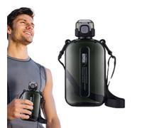 Square Water Bottle - Bandoulière Gym Anti-Fuite Couvercle | Pichet Portable, Conteneur de Voyage de 750ml pour Salle à Manger École, Flacon de Boisson en Plein Air Sport, Besoin d'hydratation