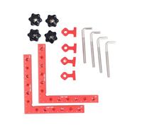 Squares de serrage de travail du bois en aluminium à angle droit métrique Imperial Scale 2 Set pour les artisans professionnels