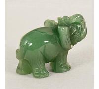 SquarezhenBo Ornement éléphant vert, statue d'éléphant, pierre de jade artisanale, statue en pierre de jade verte naturelle, jouets décoratifs à la main, sculptures à la main, décorations d'intérieur