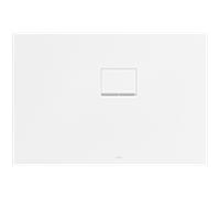 Receveur de douche Villeroy & Boch Squaro Infinity UDQ1175SQI2RVRW 110 x 75 x 4 cm, Blanc Pierre, installation en angle contre le mur
