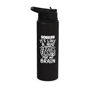 Squash Like A Hug For My Brain | Joueur de squash amusant Stainless Steel Insulated Water Bottle