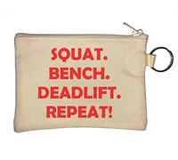 Squat Bench Porte-monnaie Motif soulevé de terre Beige
