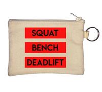 Squat Bench Porte-monnaie Motif soulevé de terre Beige
