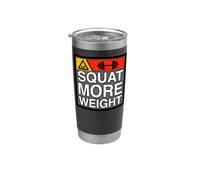 Squat More Weight Powerlifting Gym Workout Gobelet isotherme en acier inoxydable double paroi