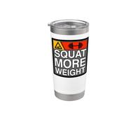 Squat More Weight Powerlifting Gym Workout Gobelet isotherme en acier inoxydable double paroi