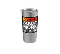 Squat More Weight Powerlifting Gym Workout Gobelet isotherme en acier inoxydable double paroi