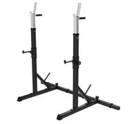 GORILLA SPORTS® Squat Rack - Hauteur Réglable, Multifonction, en Acier, Charge Max 200-250 kg - Support pour Barre de Haltères, Rack de Squat, Cage de Squat, Domicile, Gym, Entraînement, Fitness